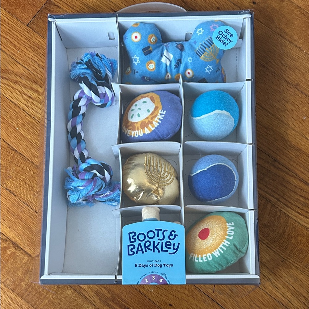 Hanukkah 8 Days of Toys Dog Rope Toy Set - Boots & Barkley